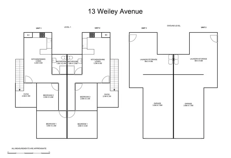 Floorplan of Homely semi-detached listing, 13 Weiley Avenue, Grafton NSW 2460