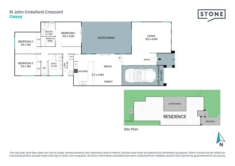 Floorplan of Homely house listing, 61 John Crawford Crescent, Casey ACT 2913