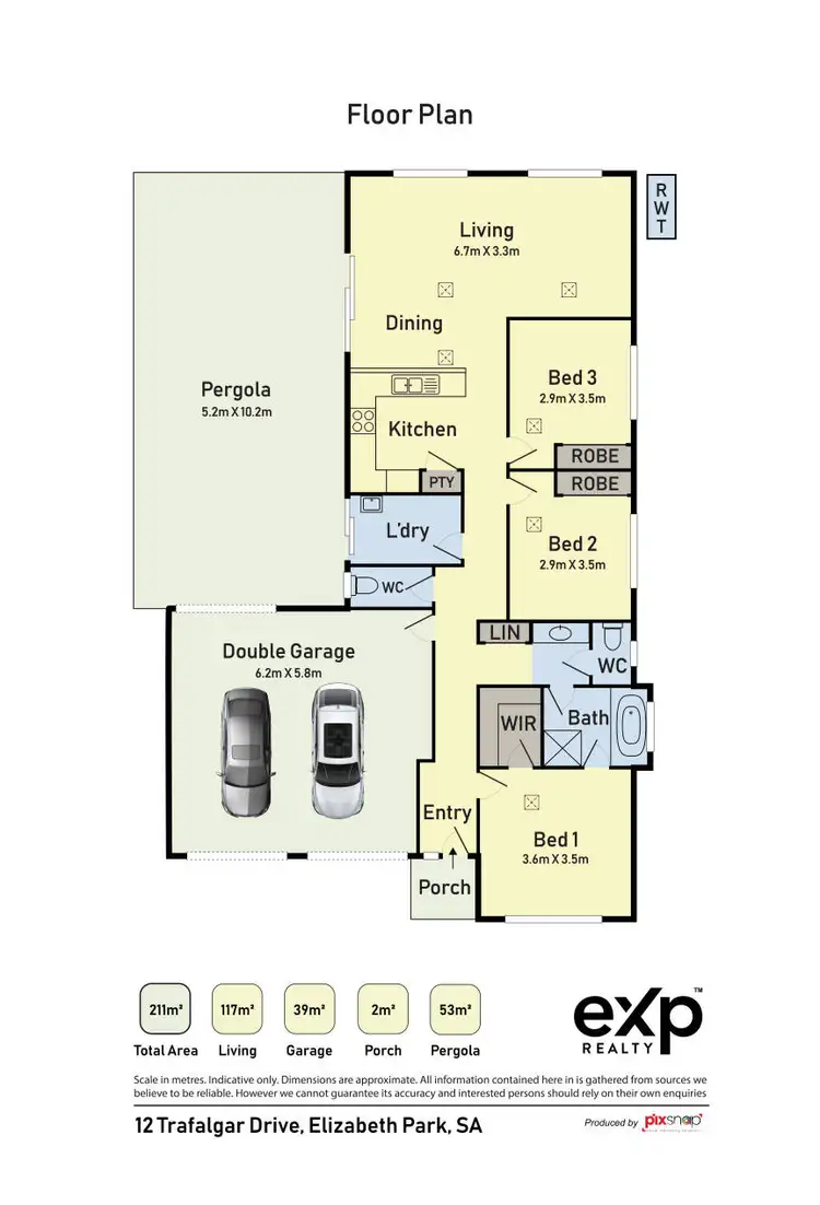 Floorplan of Homely house listing, 12 Trafalgar Drive, Elizabeth Park SA 5113