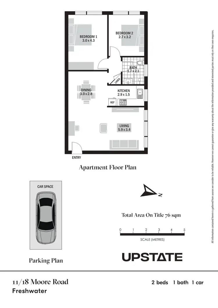 Floorplan of Homely unit listing, 11/18 Moore Road, Freshwater NSW 2096