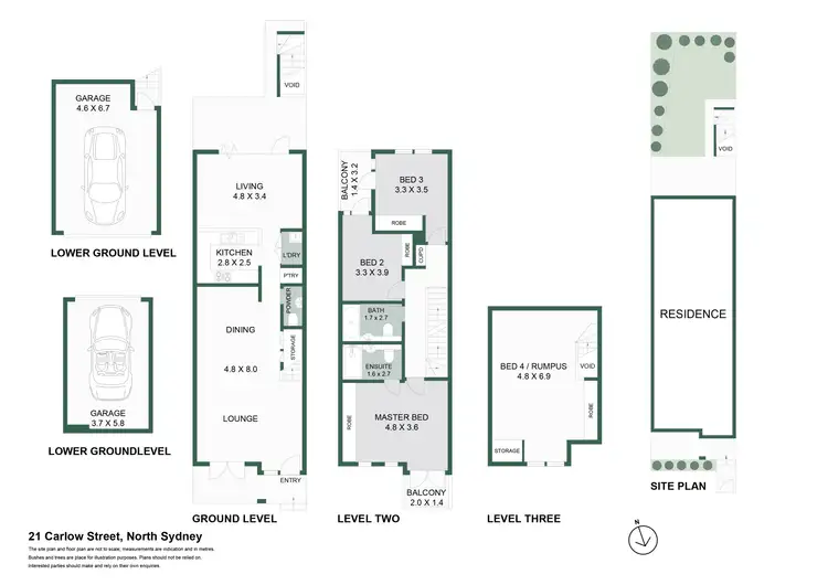 Floorplan of Homely townhouse listing, 21 Carlow Street, North Sydney NSW 2060
