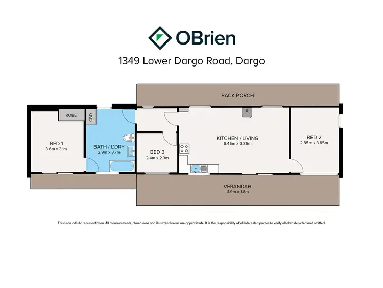 Floorplan of Homely rural property listing, 1349 Lower Dargo Road, Dargo VIC 3862