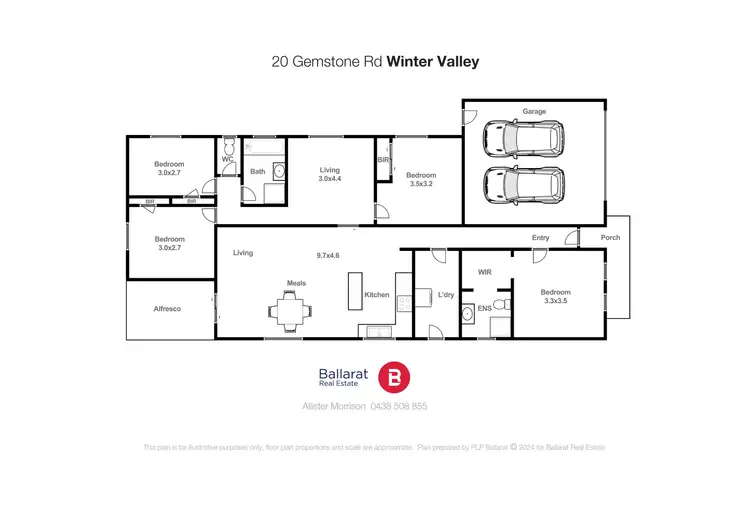 Floorplan of Homely house listing, 20 Gemstone Road, Winter Valley VIC 3358