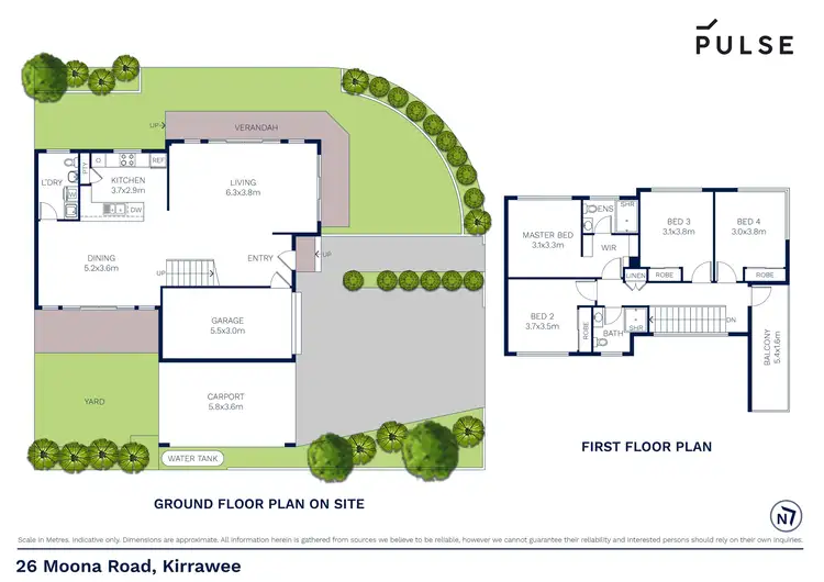 Floorplan of Homely semi-detached listing, 26 Moona Road, Kirrawee NSW 2232