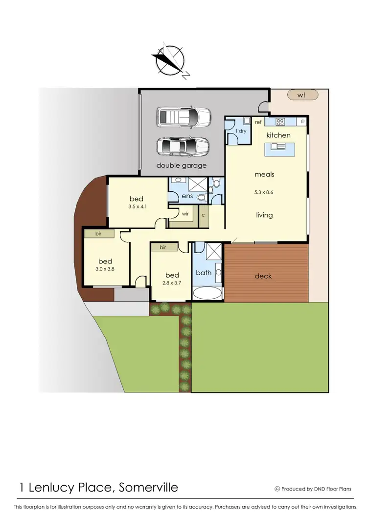 Floorplan of Homely unit listing, 1 Lenlucy Place, Somerville VIC 3912