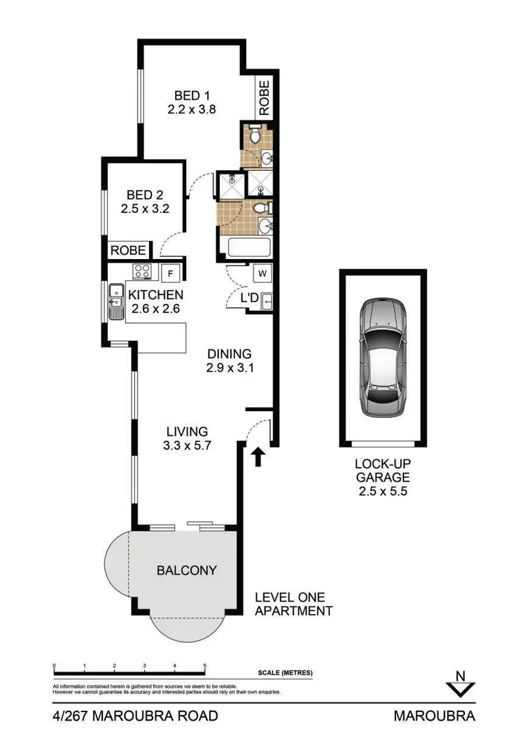 Floorplan of Homely apartment listing, 4/267 Maroubra Road, Maroubra NSW 2035