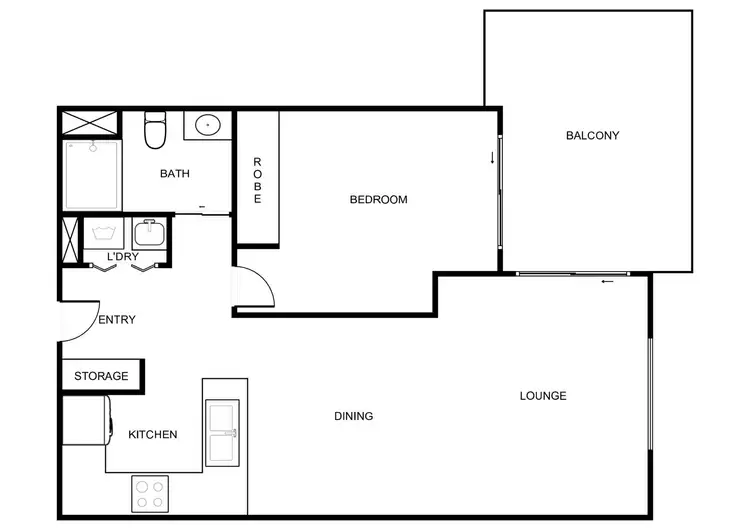 Floorplan of Homely apartment listing, 128/61 John Gorton Drive, Wright ACT 2611