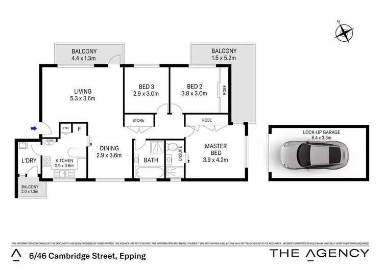 Floorplan of Homely apartment listing, 6/46 Cambridge Street, Epping NSW 2121