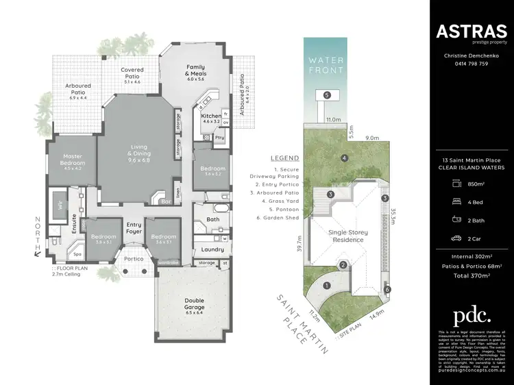 Floorplan of Homely house listing, 13 St Martin Place, Clear Island Waters QLD 4226