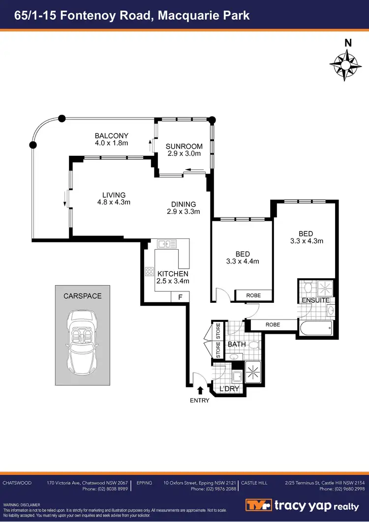 Floorplan of Homely apartment listing, 65/1-15 Fontenoy Road, Macquarie Park NSW 2113
