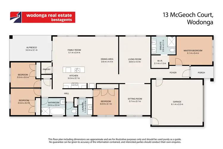 Floorplan of Homely house listing, 13 McGeoch Court, Wodonga VIC 3690