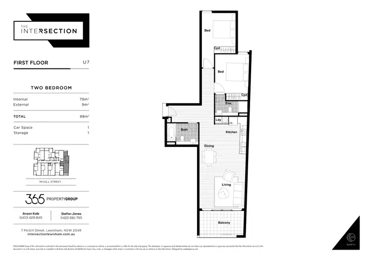 Floorplan of Homely unit listing, 7/7-15 McGill Street, Lewisham NSW 2049