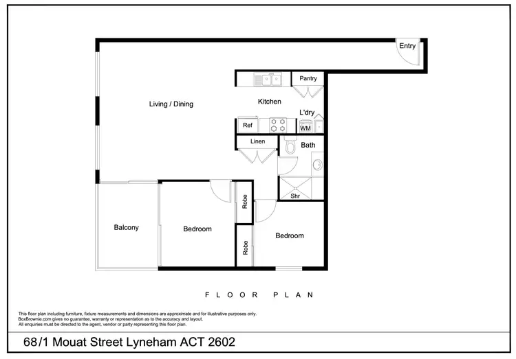 Floorplan of Homely apartment listing, 68/1 Mouat Street, Lyneham ACT 2602