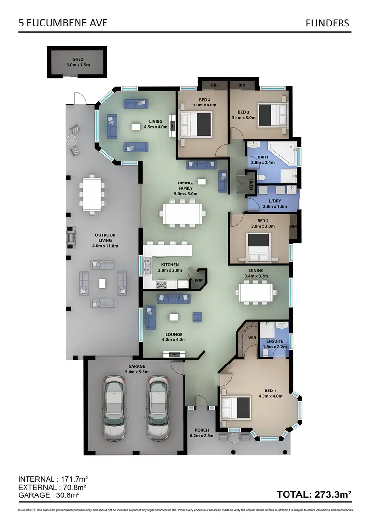 Floorplan of Homely house listing, 5 Eucumbene Avenue, Flinders NSW 2529
