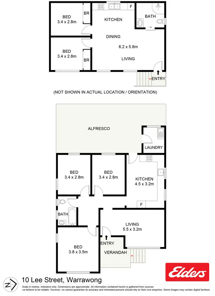 Floorplan of Homely semi-detached listing, 10 Lee Street, Warrawong NSW 2502