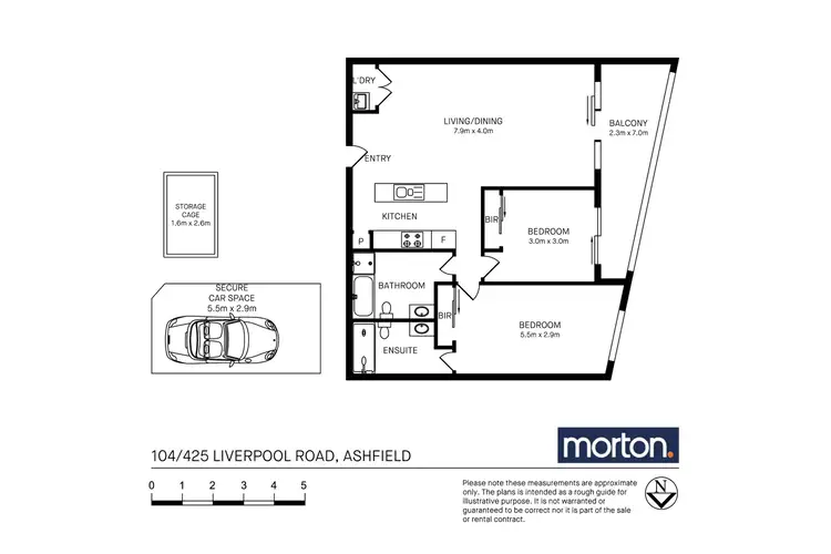 Floorplan of Homely apartment listing, 104/425 Liverpool Road, Ashfield NSW 2131