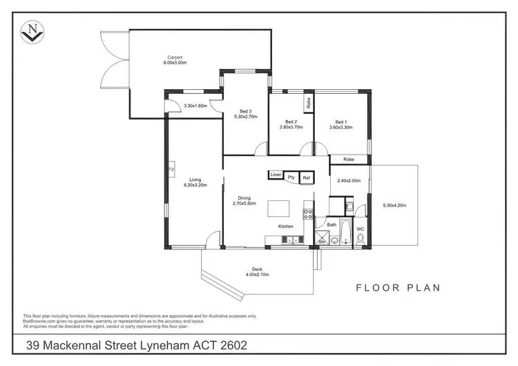 Floorplan of Homely house listing, 39 Mackennal Street, Lyneham ACT 2602