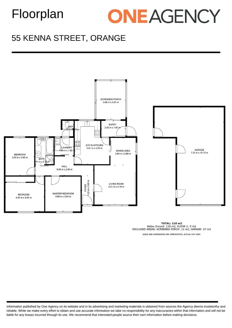 Floorplan of Homely house listing, 55 Kenna Street, Orange NSW 2800