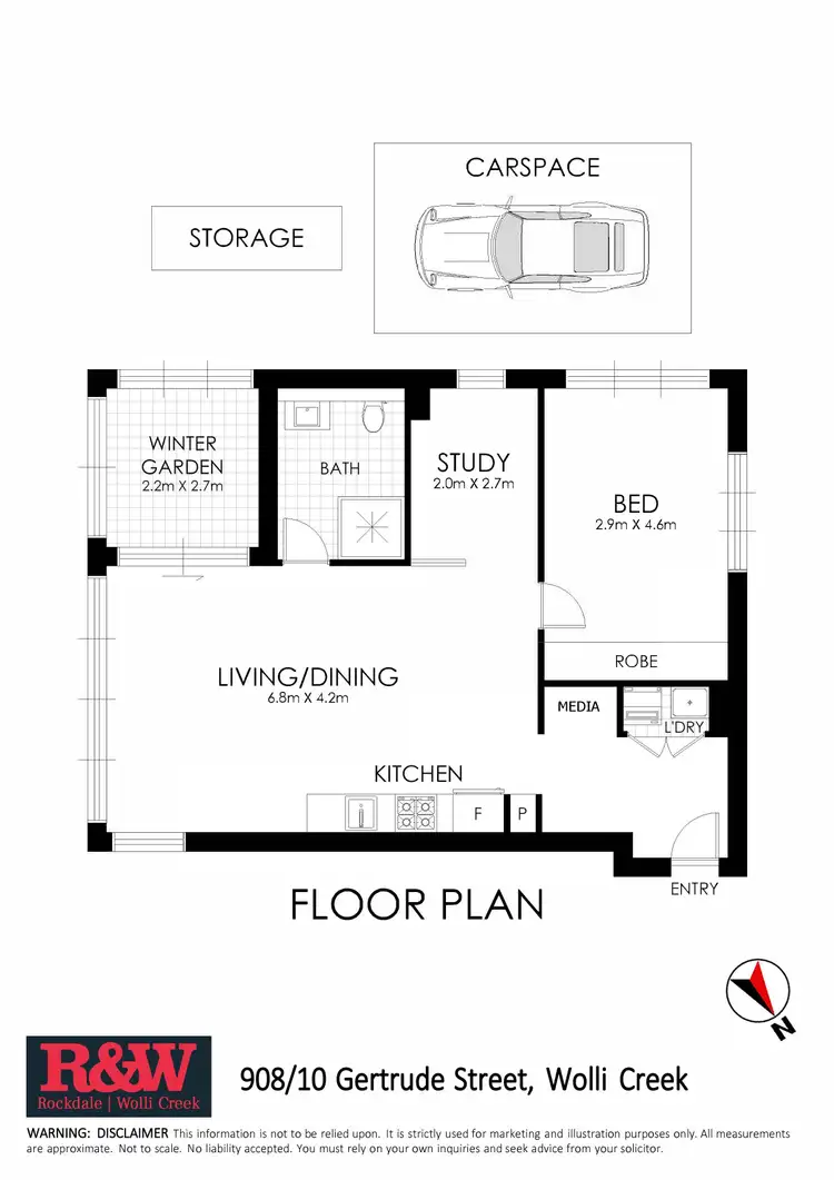 Floorplan of Homely apartment listing, 908/10 Gertrude Street, Wolli Creek NSW 2205