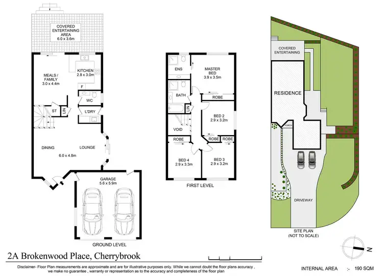 Floorplan of Homely semi-detached listing, 2A Brokenwood Place, Cherrybrook NSW 2126