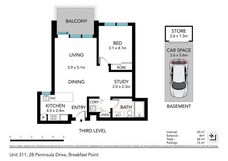 Floorplan of Homely apartment listing, 311/28 Peninsula Drive, Breakfast Point NSW 2137