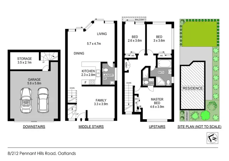 Floorplan of Homely townhouse listing, 8/212 Pennant Hills Road, Oatlands NSW 2117