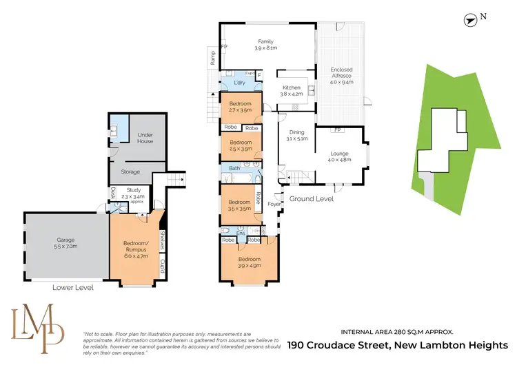 Floorplan of Homely house listing, 190 Croudace Street, New Lambton Heights NSW 2305