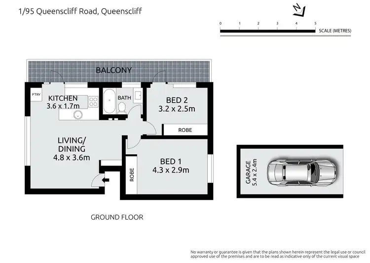 Floorplan of Homely apartment listing, 1/95 Queenscliff Road, Queenscliff NSW 2096