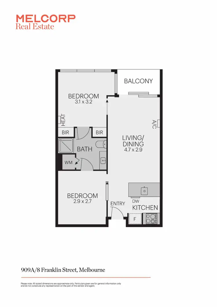 Floorplan of Homely apartment listing, 909A/8 Franklin Street, Melbourne VIC 3000