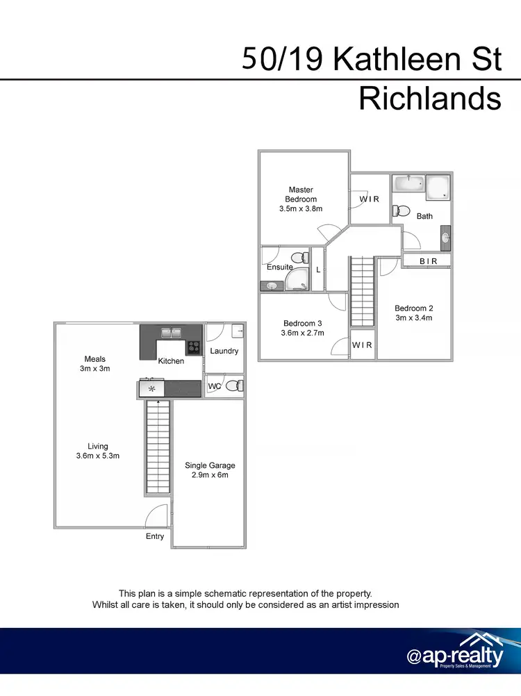 Floorplan of Homely townhouse listing, 50/19 Kathleen Street, Richlands QLD 4077
