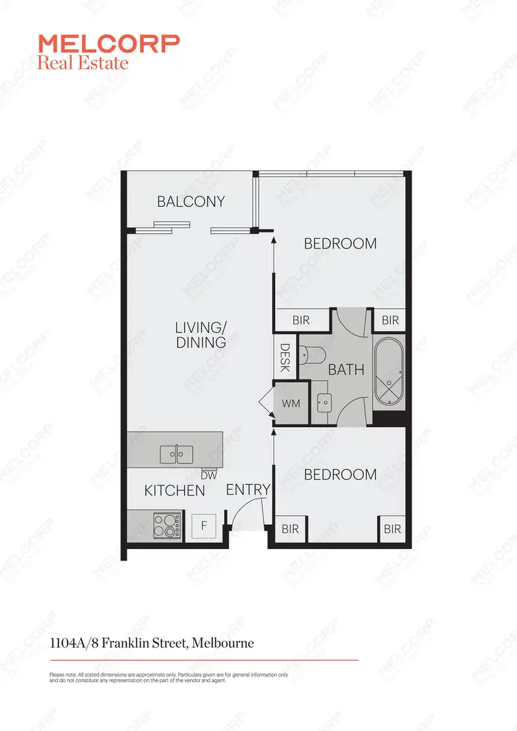 Floorplan of Homely apartment listing, 1104A/8 Franklin Street, Melbourne VIC 3000