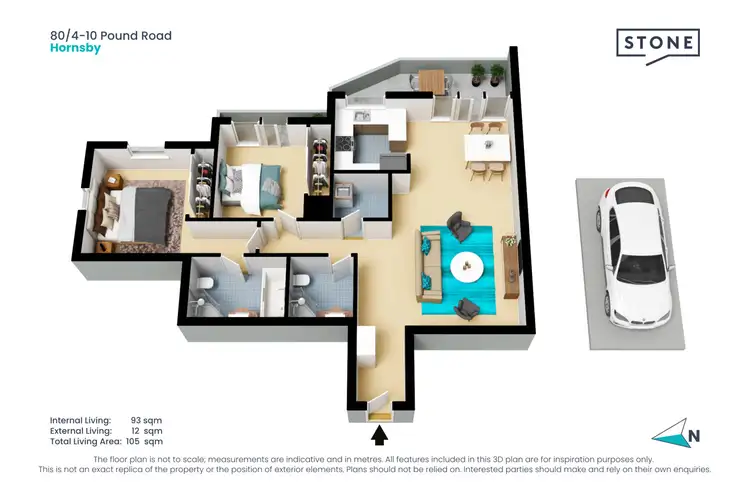 Floorplan of Homely apartment listing, 80/4-10 Pound Road, Hornsby NSW 2077