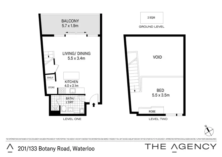 Floorplan of Homely apartment listing, 201/133-141 Botany Road, Waterloo NSW 2017