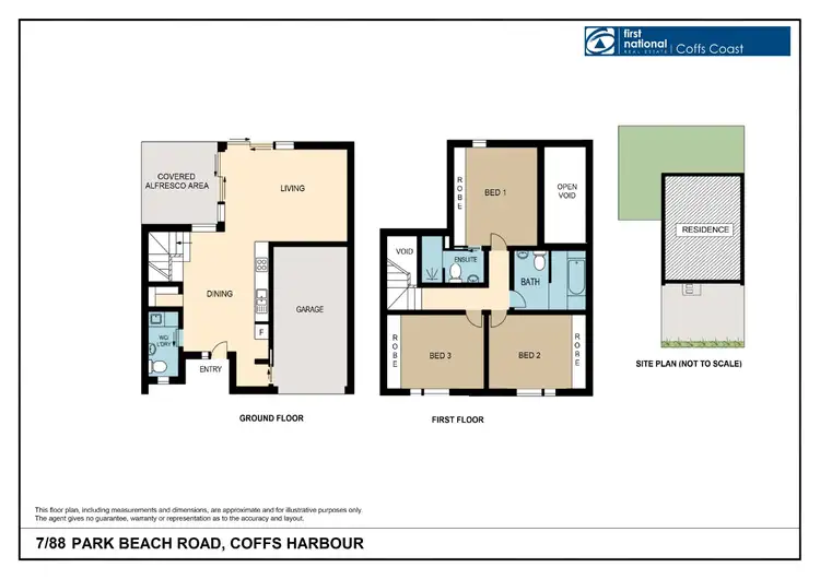 Floorplan of Homely townhouse listing, 7/88 Park Beach Road, Coffs Harbour NSW 2450