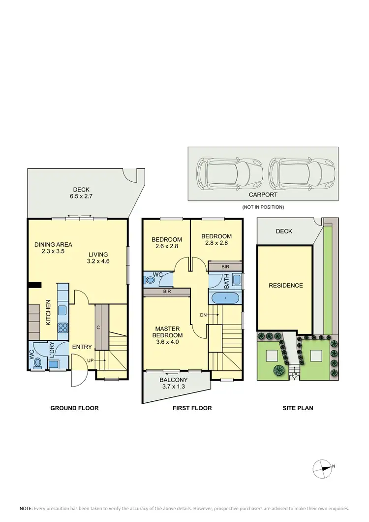 Floorplan of Homely townhouse listing, 2/1 Cohuna Street, Brunswick West VIC 3055