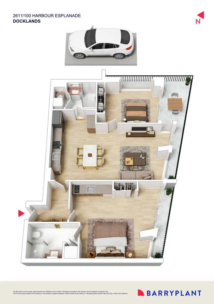 Floorplan of Homely apartment listing, 2611/100 Harbour Esplanade, Docklands VIC 3008