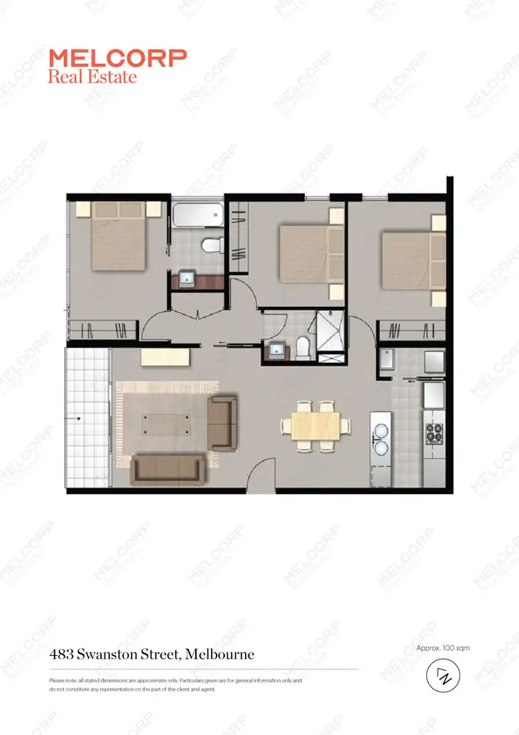 Floorplan of Homely apartment listing, 801/483 Swanston Street, Melbourne VIC 3000