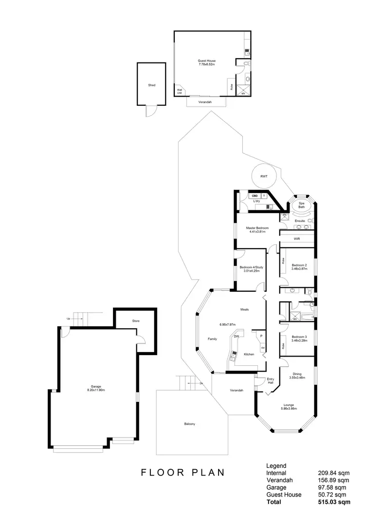 Floorplan of Homely house listing, 5 Riviera Court, Pasadena SA 5042
