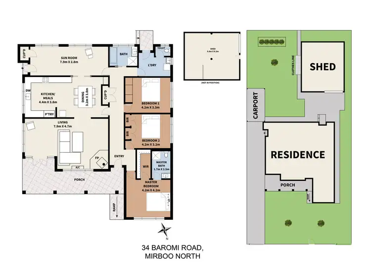 Floorplan of Homely house listing, 34 Baromi Road, Mirboo North VIC 3871