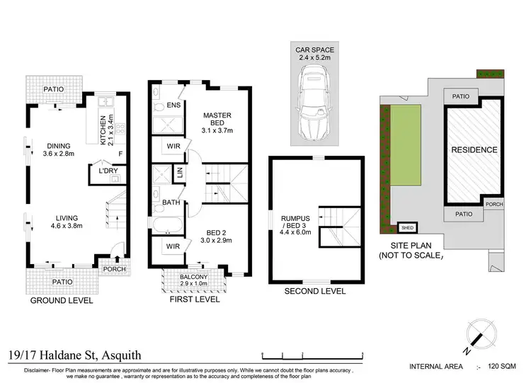 Floorplan of Homely townhouse listing, 19/17 Haldane Street, Asquith NSW 2077