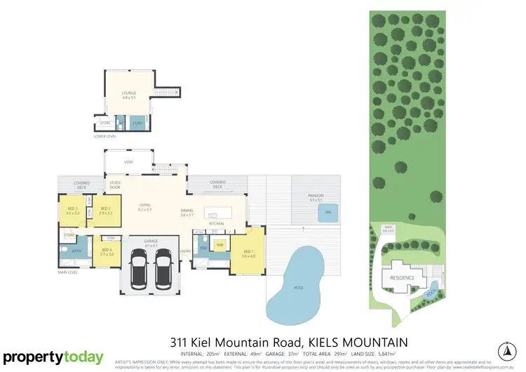 Floorplan of Homely house listing, 311 Kiel Mountain Road, Kiels Mountain QLD 4559
