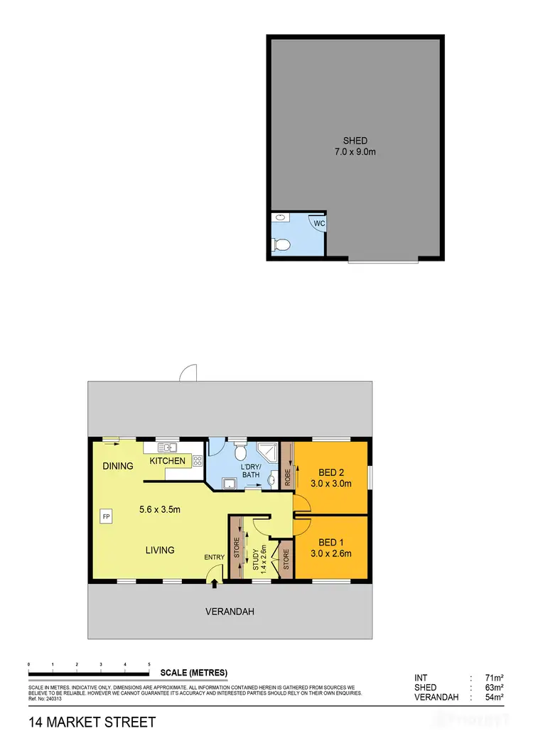 Floorplan of Homely rural property listing, 14 Market Street, Dunolly VIC 3472
