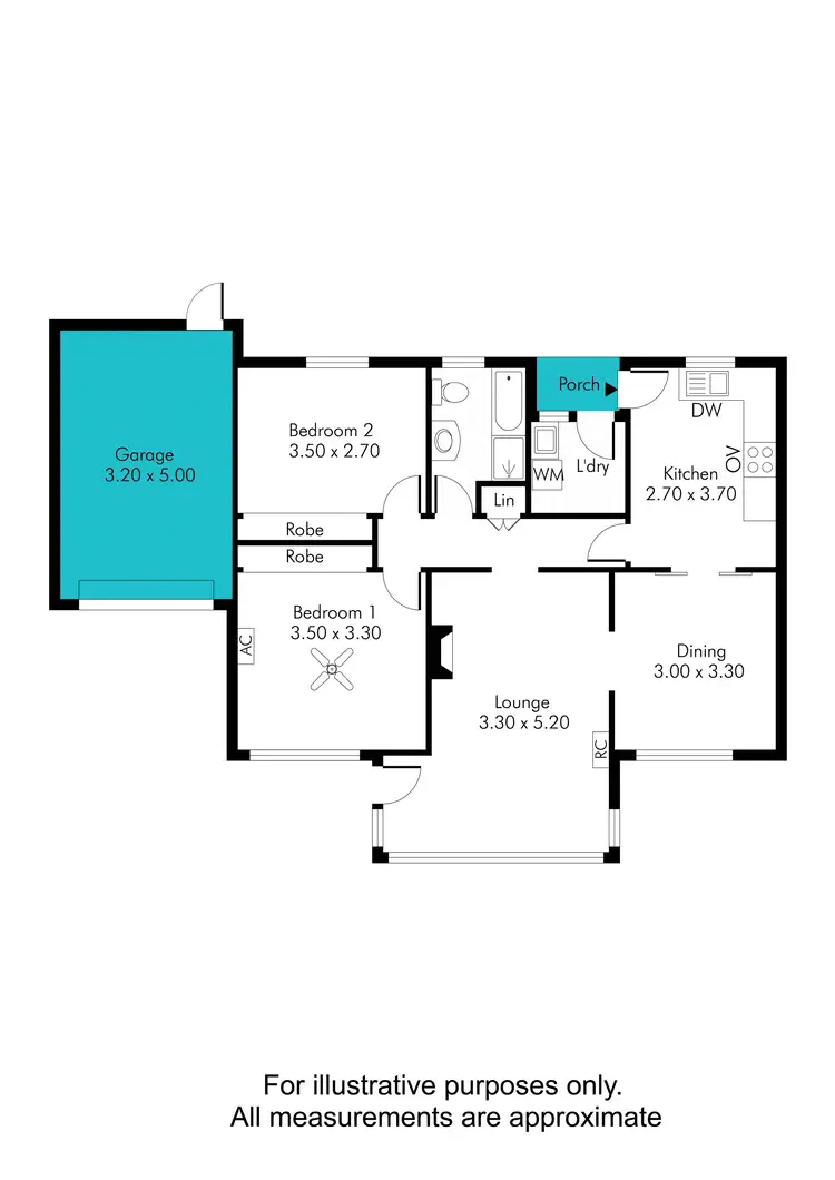 Floorplan of Homely unit listing, 2/13 Patawalonga Frontage, Glenelg North SA 5045