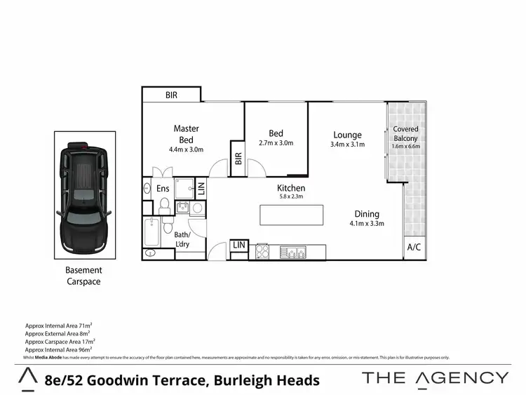 Floorplan of Homely apartment listing, 8E/52 Goodwin Terrace, Burleigh Heads QLD 4220