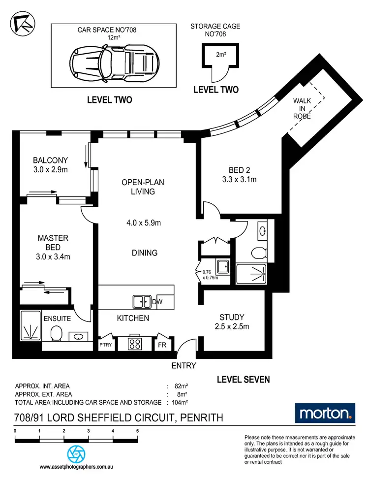 Floorplan of Homely apartment listing, 708/91 Lord Sheffield Circuit, Penrith NSW 2750