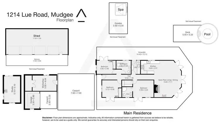 Floorplan of Homely rural property listing, 1214 Lue Road, Mudgee NSW 2850