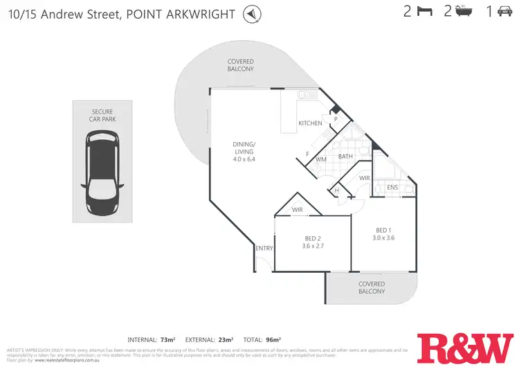 Floorplan of Homely unit listing, 10/15 Andrew Street, Point Arkwright QLD 4573