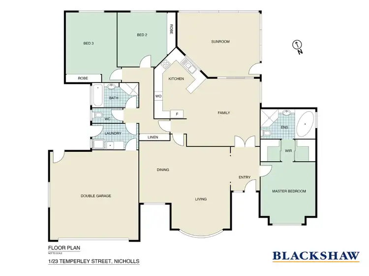 Floorplan of Homely townhouse listing, 1/23 Temperley Street, Nicholls ACT 2913