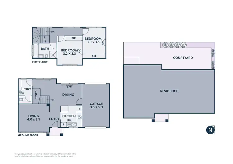 Floorplan of Homely townhouse listing, 2/24 Boldrewood Parade, Reservoir VIC 3073