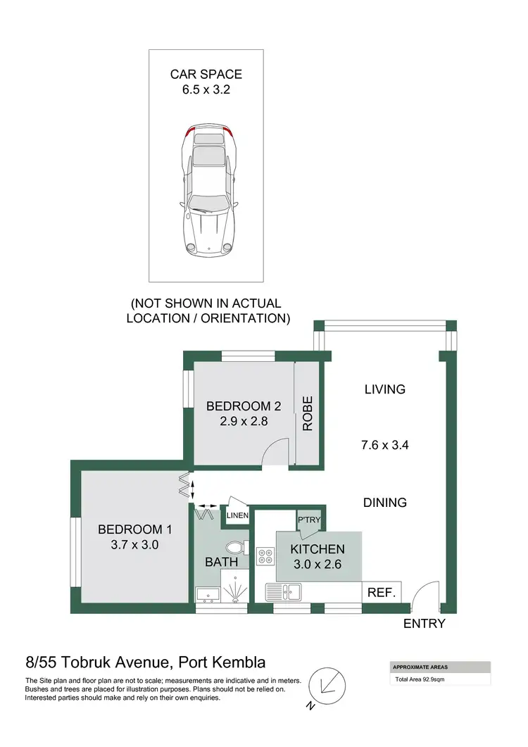 Floorplan of Homely apartment listing, 8/55 Tobruk Avenue, Port Kembla NSW 2505